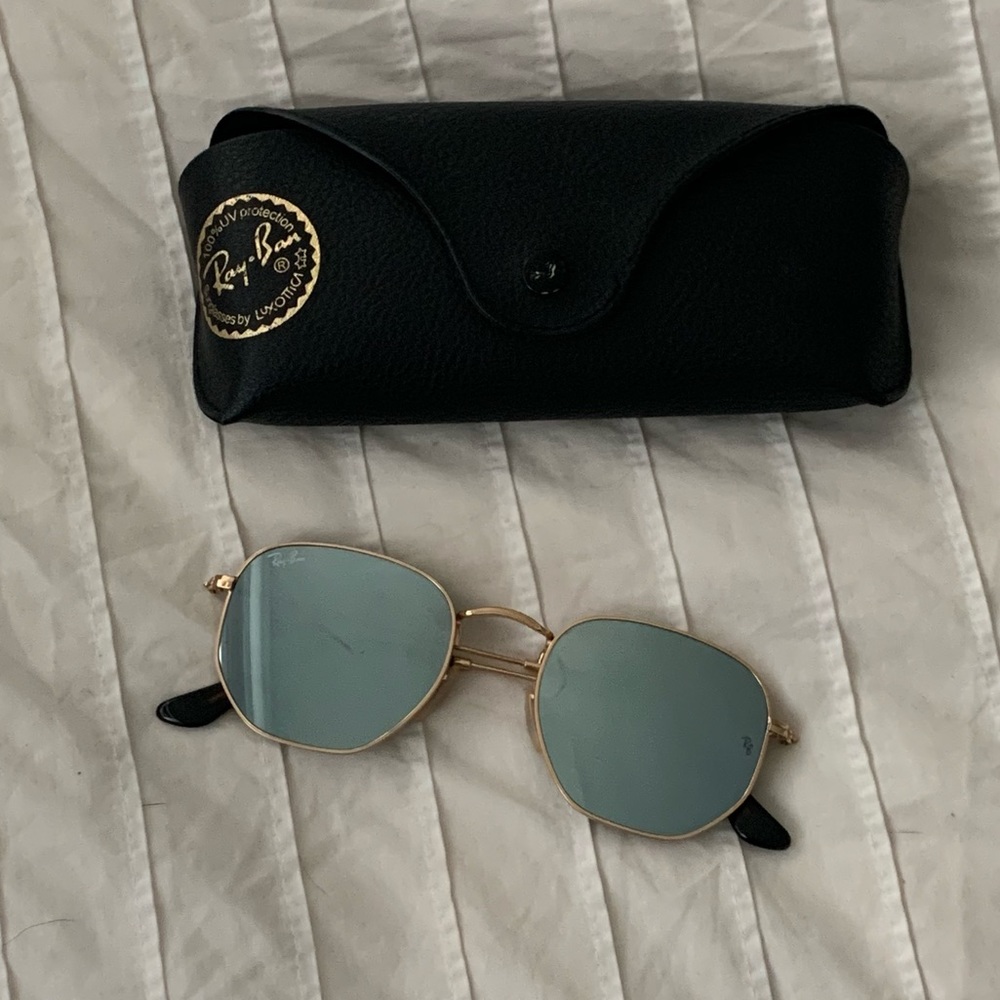 Mirror lens octagon ray bans